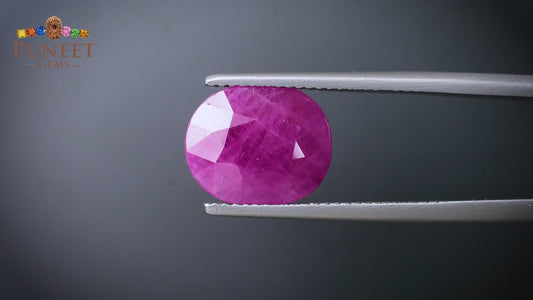 Natural Mozambique Ruby 7.09 Ct Certified