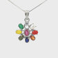 Natural Navratan Silver Pendant – Nine Gems, One Powerful Symbol