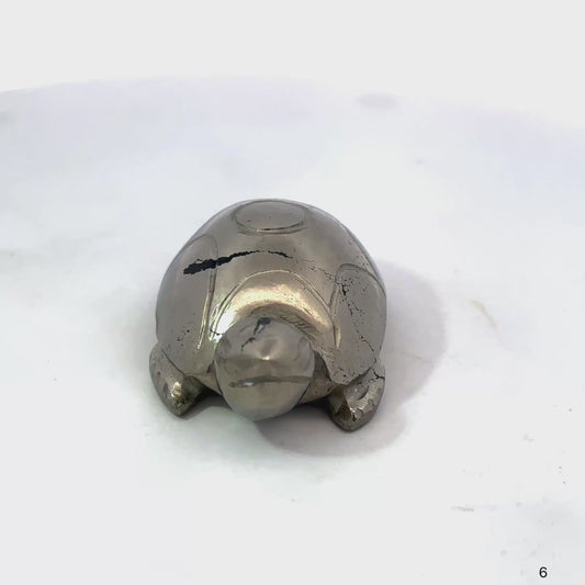 Natural Pyrite Turtle – Approx. 72 GM