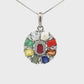 Natural Navratan Silver Pendant – Nine Gems, One Powerful Symbol