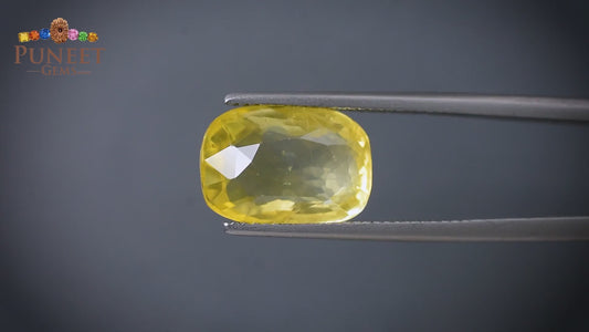 Natural Yellow Sapphire (Pukhraj) 9.66 CT - Certified