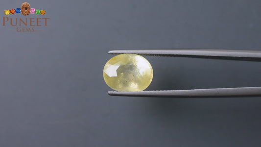 Natural Yellow Sapphire (Pukhraj) 6.16 CT - Certified