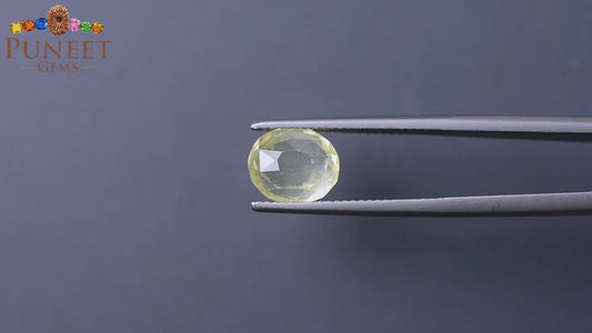 Natural Yellow Sapphire (Pukhraj) 4.14 CT - Certified