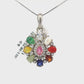 Natural Navratan Silver Pendant – Nine Gems, One Powerful Symbol